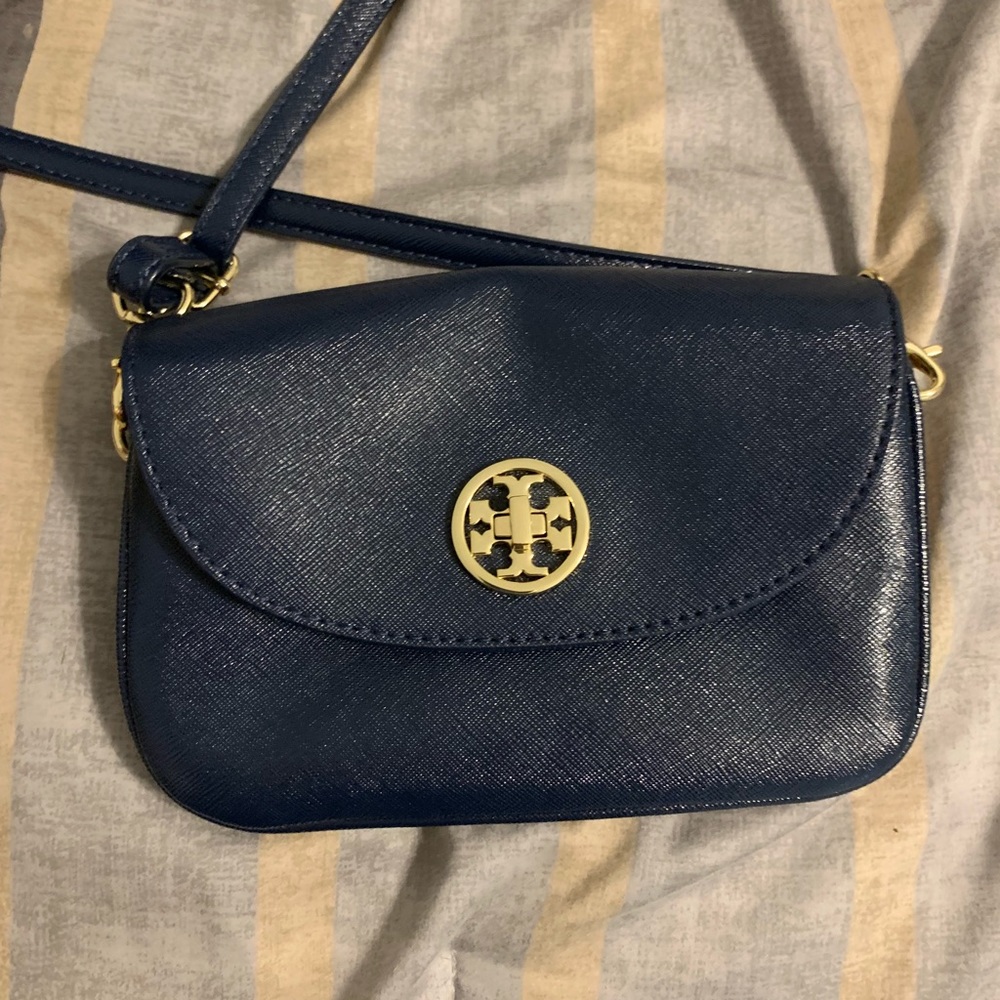 Tory Burch crossbody handbag navy blue